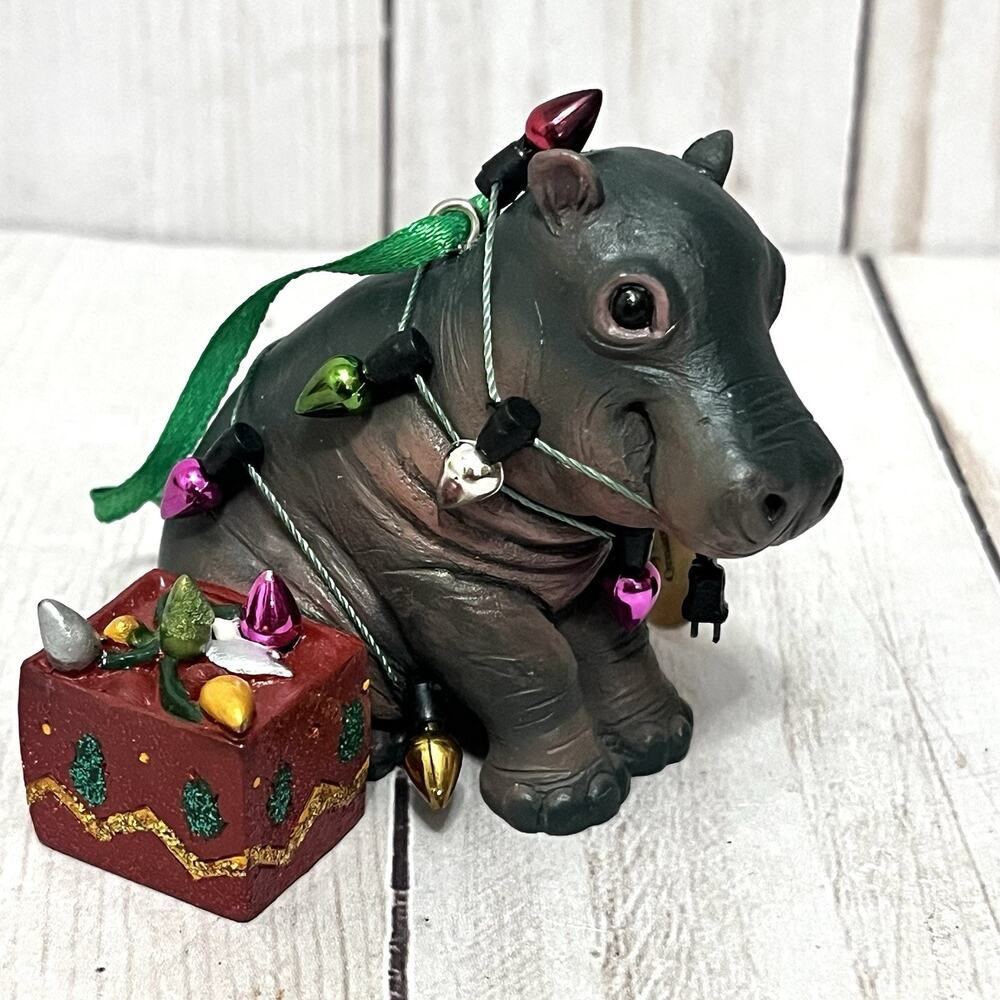 Hippo Ornament Danbury Mint Baby Animal Collection Christmas Holiday Xmas Decor